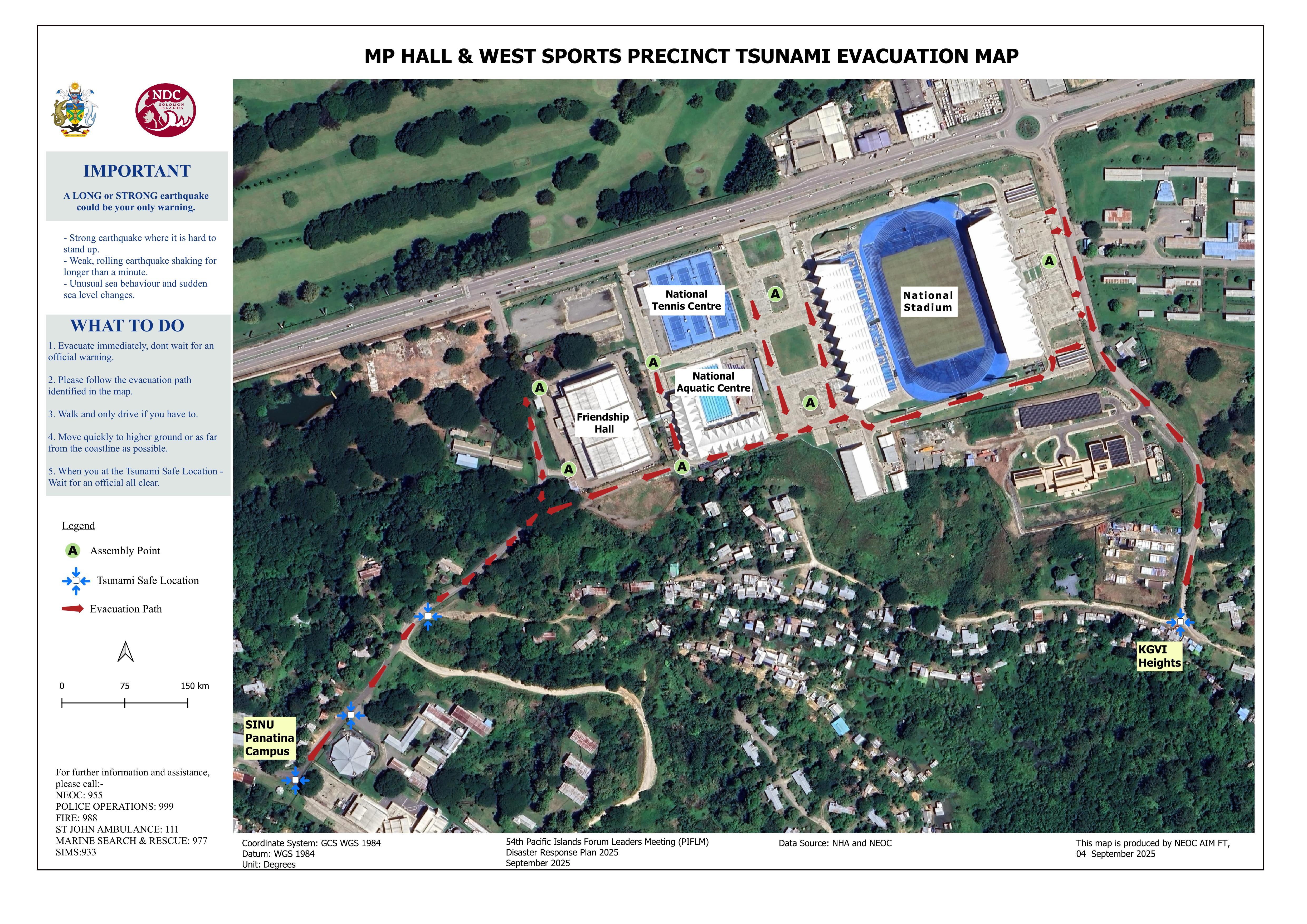 West Sports Precinct - Tsunami Evacuation Map